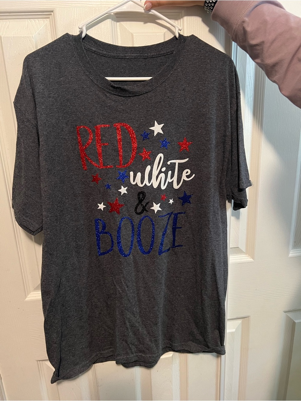 Red White & Booze Graphic Tee - Dark Gray